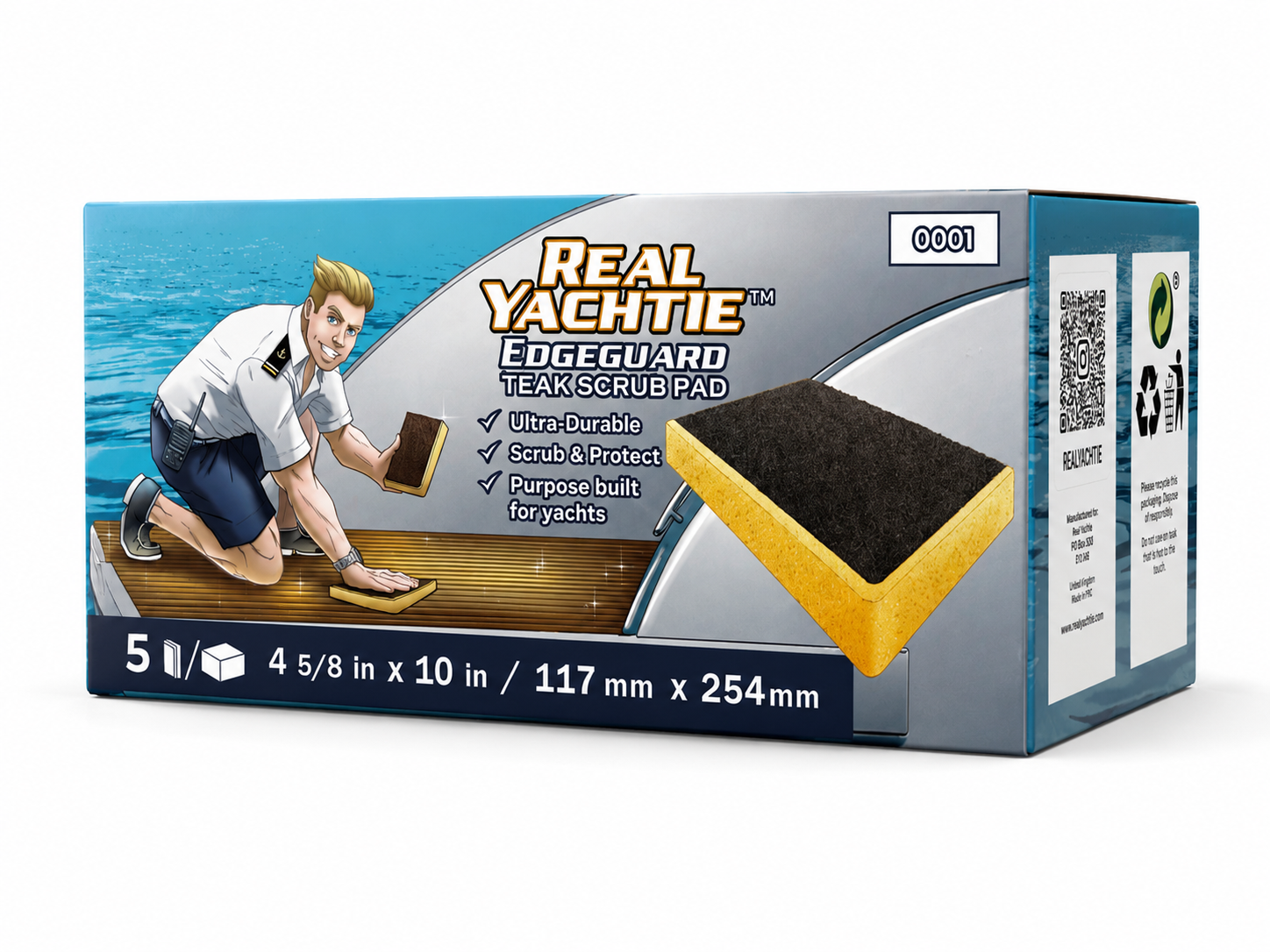 Real Yachtie EdgeGuard Teak Scrub Pad